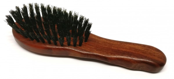Ergonomische Haarbürste mit Wildschweinborsten dunkles Holz